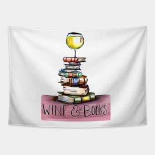 Wine & Books Tapestry