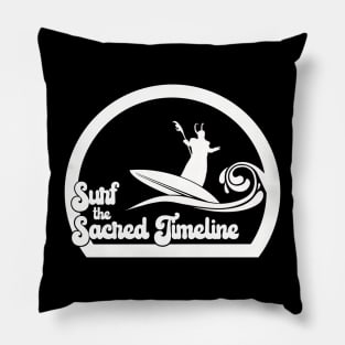 Surf the Sacred Timeline Pillow