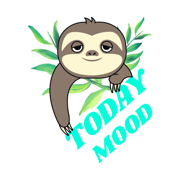 Lazy mood,sleepy days,funny lazy sloth. by MoodsFree