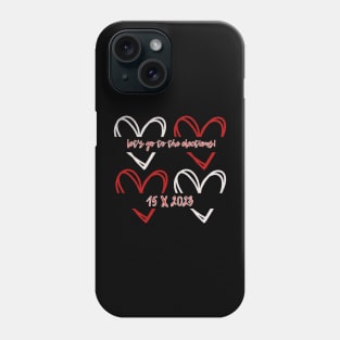 Let's Go to the Elections! Four red and white hearts symbolizing Polish national colors Phone Case