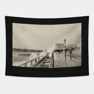 Rough sea on Madeira Drive, Brighton Tapestry