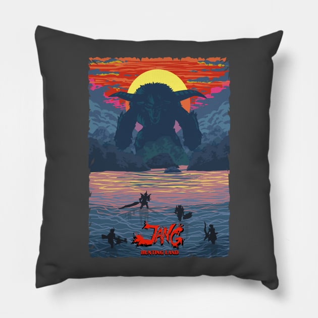 Hunting Land Pillow by Ashmish