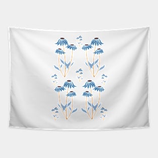 Pattern of beautiful blue daisies Tapestry