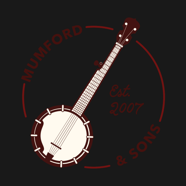 Mumford and Sons Banjo (Faded/Red) by NoahStDesigns