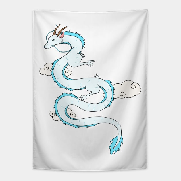 Aqua Dragon Tapestry by Tsukirei0_0