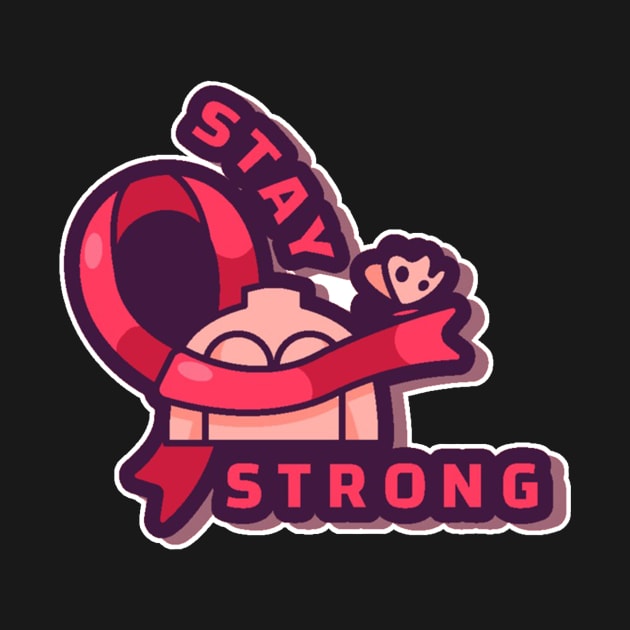 STAY STRONG-Breast cancer support stickers by Misfit04