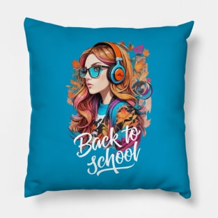 Back to school. High school student Pillow