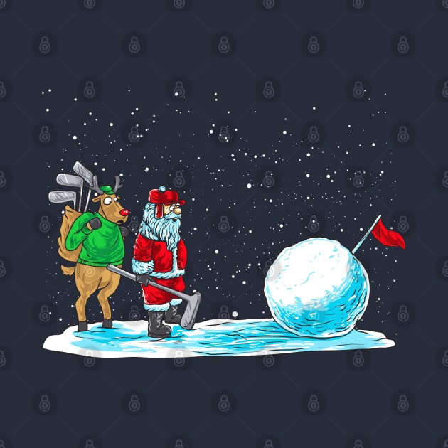 Golf Santa Claus Golfer Golfing Christmas by E