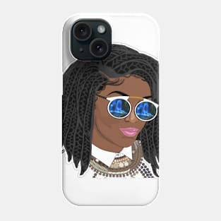 Natural Hair Box Braids 1 Phone Case