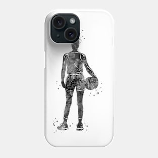 Girl Basketball Player With Ball Phone Case