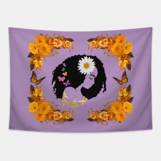 Beautiful Woman Hair Day Frame Tapestry