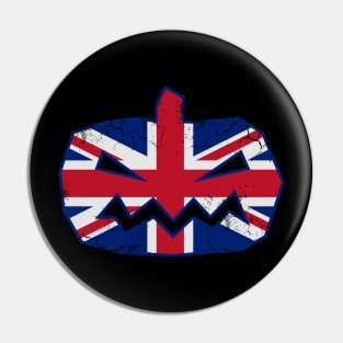 Halloween Pumpkin Union Jack Flag Great Britain British Pin