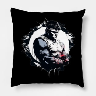 Ryu from Street Fighter - Circular Design Pillow