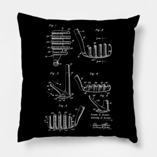 Golf Sand Wedge Club Vintage Patent Drawing Funny Novelty Pillow