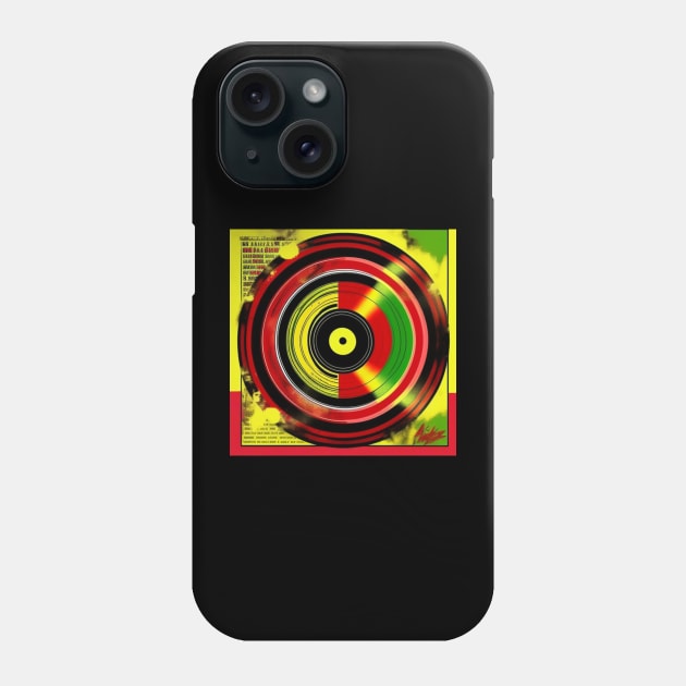 Reggae Music Pop Art Vinyl Record Album Cover Phone Case by musicgeniusart