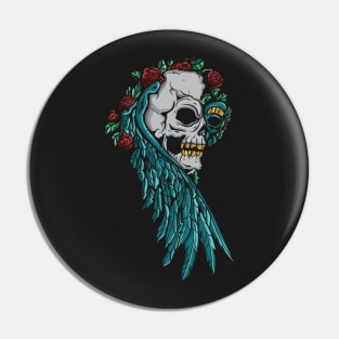 Skull with wings Pin