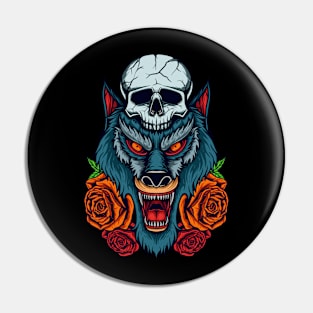 wolf head illustration design Pin