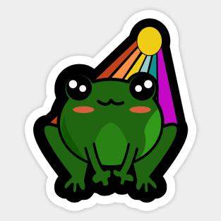 Kawaii Frog Stickers Teepublic