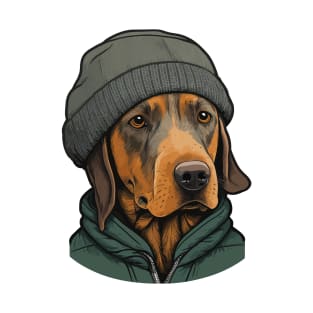 Dog in a Beanie Dog wearing a hat T-Shirt