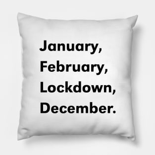 January February Lockdown December Pillow