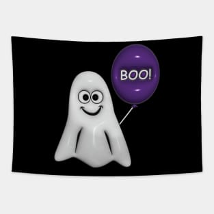 Boy Ghost with Purple Balloon Tapestry