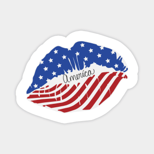 America kiss Magnet