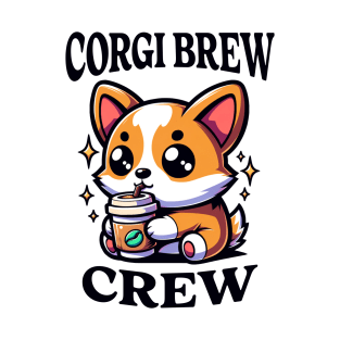 Corgi Brew Crew Coffee Lover Dog Lover T-Shirt