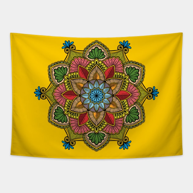 80's Pop Art Mandala Tapestry by Shine Design Blossom