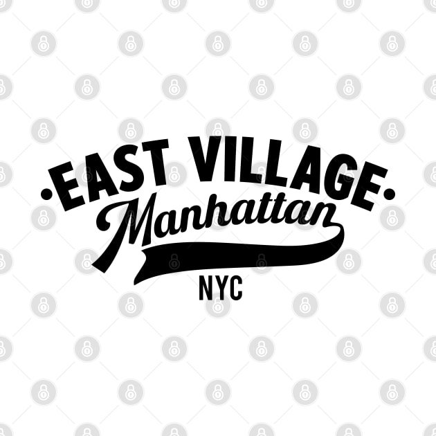 East Village Manhattan - NYC Minimal Logo by Boogosh