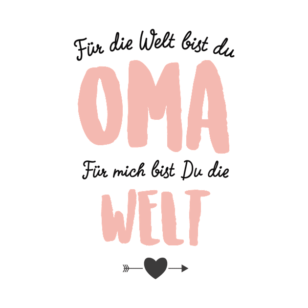 Für die Welt bist du Oma Geschenkidee by BetterManufaktur