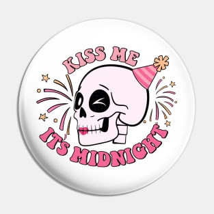 Kiss Me It's Midnight Pin