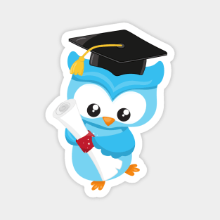 Cute Owl, Little Owl, Baby Owl, Graduation Owl Magnet