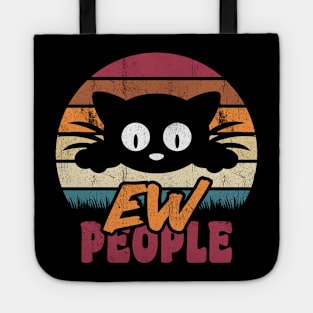 Ew People Cat Retro Style Tote