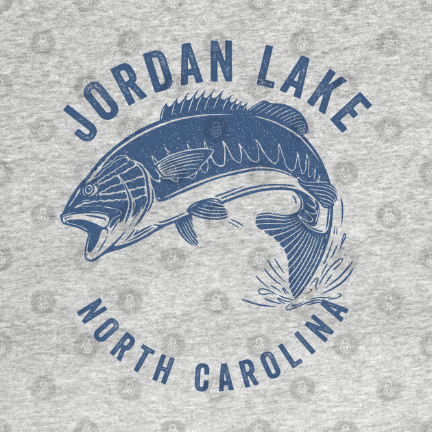 Disover Jordan Lake Reservoir North Carolina - Best Bass Fishing Gift For Fisherman - T-Shirt