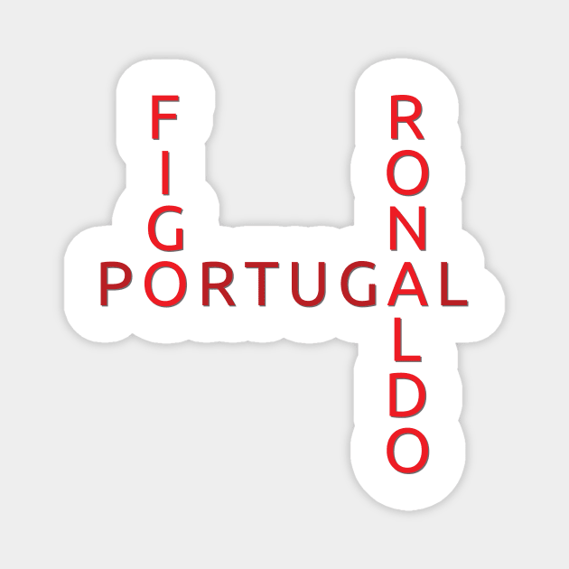 Luis Figo Portugal Cristiano Ronaldo Magnet by artfarissi