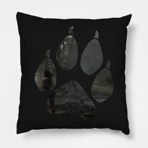 Tomb Raider - Stranded Pillow by Aleecat