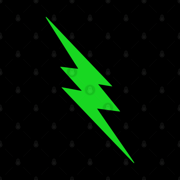 Green Lightning Bolt by SpaceAlienTees