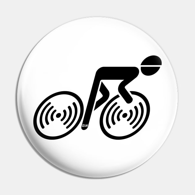 Racing Cyclist (Racer, Road Bike, Bicycle / L–>R / Black) Pin by MrFaulbaum