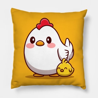 Hen with Chick Pillow