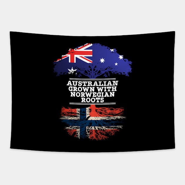 Australian Grown With Norwegian Roots - Gift for Norwegian With Roots From Norway Tapestry by Country Flags