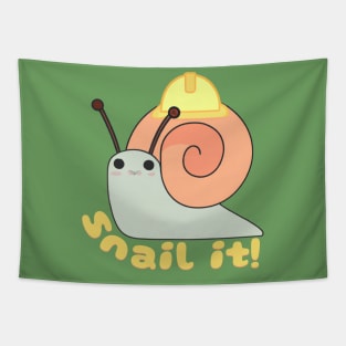 Snail It Funny Quote V3 Tapestry