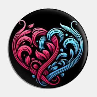 Two Hearts Pin