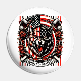 US Wolves Pin