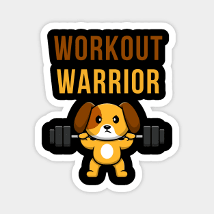 Dog Workout Warrior Magnet