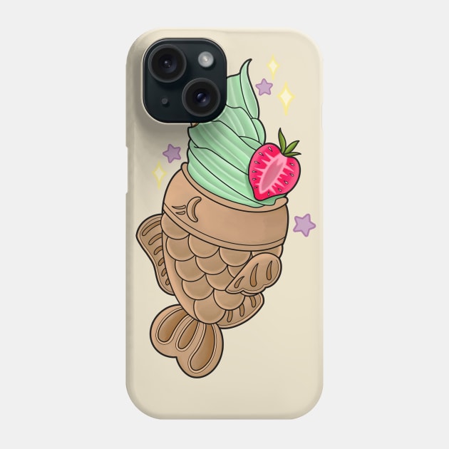 Matcha Taiyaki Ice-Cream Phone Case by Lauren Street