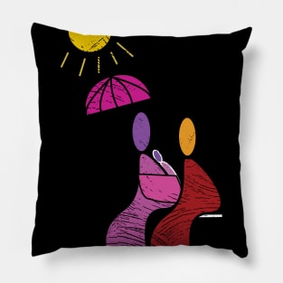 illustration of loved parents Pillow