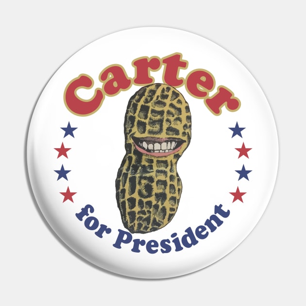 Carter for President Peanut Political Campaign Pin by darklordpug