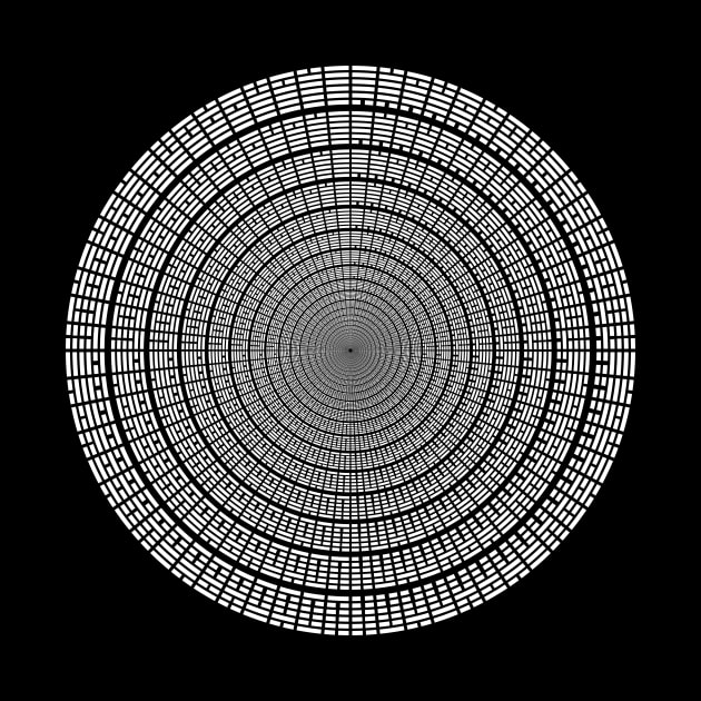 I Ching Hexagrams - White on Black by Rupert Russell