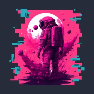 Magenta-naut: to the Moon and Back - Astronaut T-Shirt