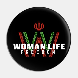 Free Iran Women life freedom stands with Persian women Pin